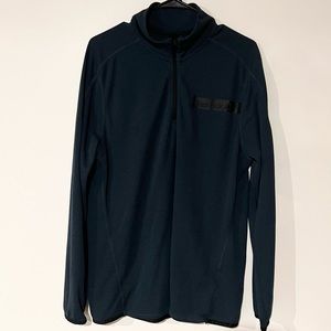 Reebok dark green large 1/4 zip